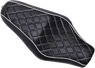 Black leather cushion for front and rear passenger for Harley Davidson Sportster Iron 883 Super Low 1200t XL1200T.. DIAYTAR NIGERIA: Connecting Nigerians with affordable products through our expansive e-commerce platform.