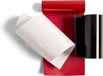 Cricket 3 daily ironing rollers - 3.7 "x 2 ', includes black, white and red thermal transfer vinyl for t -shirts with explore air 2/maker elegance.. Experience shopping freedom with DIAYTAR NIGERIA's comprehensive marketplace delivered within 8 days.
