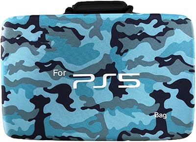 Travel handbag for PS5 console, luxury protection bag with adjustable handle for waterproof and anti -antichocs PlayStation 5, Blue Army, luggage cart.. Your digital shopping destination, DIAYTAR NIGERIA combines variety with affordability and quick delivery.