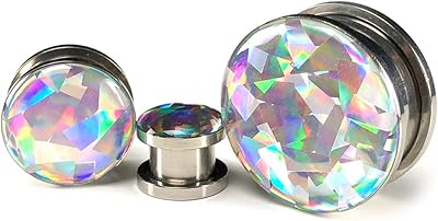 Pair of Mystic Metals Body Jewelry on Holographic Prisms - Sold by Pair.. DIAYTAR NIGERIA: Your trusted partner for affordable online shopping with reliable delivery timeframes.