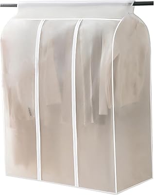 Transparent clothing bag to hang clothes, Large storage bag for dust waterproof clothing with 2 durable lightning closings for storage in the cupboard, clothing clothes, coats, 100x50x155 cm jackets without suspension rod.. Shop with confidence on DIAYTAR Nigeria — quality products and timely delivery.