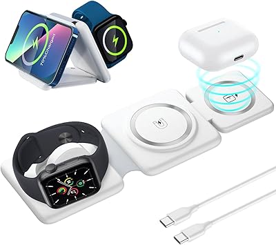 3 -in -1 wireless charger, Foldable magnetic charging support in Nikomi plastic with fast wireless load support 15 W, mobile charging support for iPhone 14/13/12/11/8/pro/max and Samsung.. From daily deals to exclusive products — DIAYTAR Nigeria has you covered.