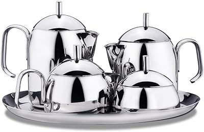 PARA tea and coffee service in stainless steel, 9 pieces, with tray, teapot, coffee maker, milk jar and sugar.. Nigeria's most loved e-commerce platform delivers affordable shopping solutions to your doorstep.