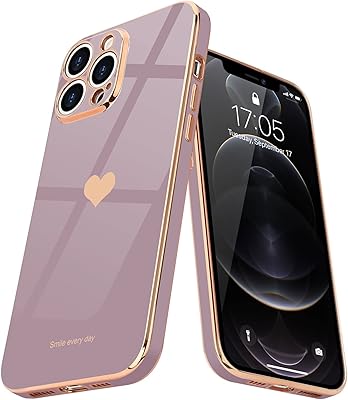 Tiggio women cute love heart design soft silicone luxury soft silicone case, protection d'appareil photo, violet clair.. DIAYTAR NIGERIA: Where every shopping need is met with affordable prices and timely delivery.