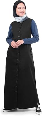 © Jilbab Long Urban in black buttoned cotton.. Discover why DIAYTAR NIGERIA is the smart shopper's choice for affordable products delivered nationwide.
