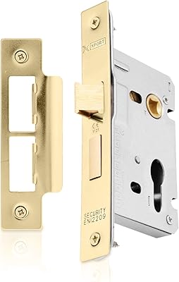 European lock xfort® 65 mm in polished brass for interior and exterior doors, door locking mechanism and key key to European cylinder, CE approved and fire protection.. No stress, no delays — DIAYTAR Nigeria is your trusted shopping partner.