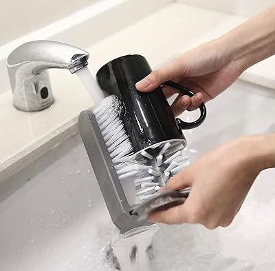 Glass cleaning brush, drinking glasses, water bottle, wine cup cleaning brush, cup cleaning tool with suction cup, glass washbaked washer, kitchen accessories.. DIAYTAR NIGERIA connects your desires with reality through our affordable e-commerce platform and quick delivery.