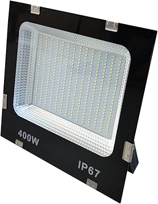 Exterior work lamp with 400 W LED projector, safety light equivalent to a halogen lamp 1800 W 220 V IP66 Waterproof 18,000 lm 6,500 k white color for garden, courtyard, warehouse, garage.. Experience shopping freedom with DIAYTAR NIGERIA's comprehensive marketplace delivered within 8 days.