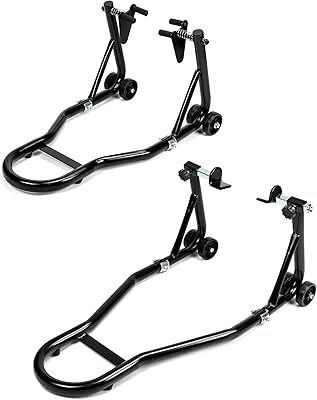 Motorcycle front and rear rear support, robust motorcycle wheel fork, combined lifting holder with swinging arms for sports bike, universal adjustment, load of 1102 lb, for most motorcycles.. DIAYTAR NIGERIA: Making online shopping accessible with affordable prices and nationwide delivery service.