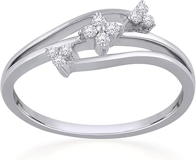 Golden Malabar Women's Ring and Diamonds, Size L 1/2, 18 -carat white gold, 18 -carat gold.. Enjoy a hassle-free shopping experience with DIAYTAR Nigeria, where products are categorized for your convenience and delivery is always on time.