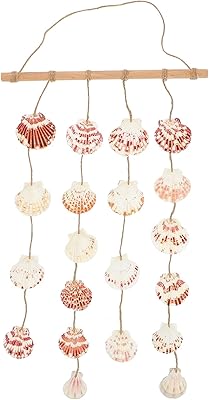 Wall ornament in ocean shell with rope for wedding festival decoration, Christmas tree crafts.. DIAYTAR NIGERIA: Redefining online shopping with unbeatable prices and consistent delivery times.