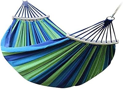 Double portable hammock for exterior 200 x 150 cm - blue 001.. Great deals and fast delivery — the DIAYTAR Nigeria guarantee.