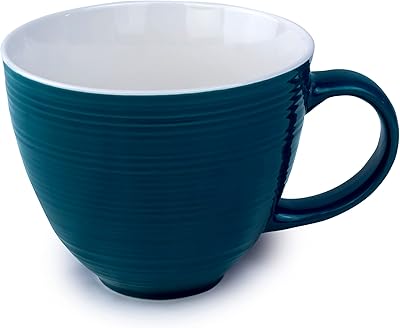 Ceramic cup in shallow porcelain 380 ml - 10 x 9 cm, dark blue.. DIAYTAR NIGERIA connects Nigerians with quality products at affordable prices, delivered in 5-8 days nationwide.