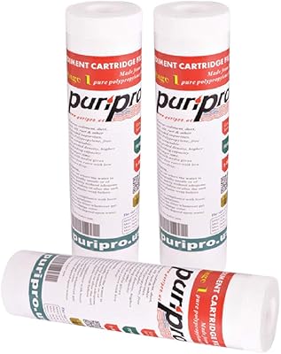 Filter cartridge with pp sediment, pack of 3, in polypropylene of 1 micron, adapted to all standards, Puri Pro brand lids of 10 "x 2.5",.. DIAYTAR NIGERIA brings the market to your fingertips with affordable prices and swift delivery services.