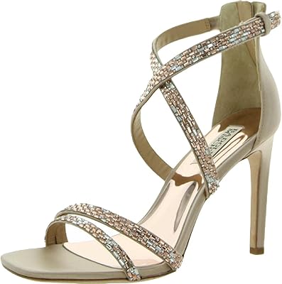 Badgley Mischka, heeled sandal with zipper on the back for women.. Elevate your shopping experience with DIAYTAR NIGERIA's vast catalog and budget-friendly options.