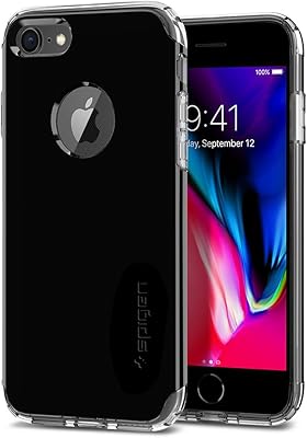 Spigen Hybrid Armor shell for iPhone 7 - Dark black.. With DIAYTAR Nigeria, everything is within reach — and within budget.
