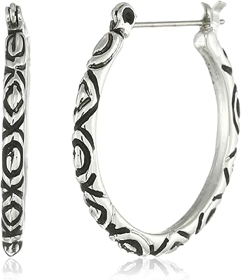 Non -precious oxidized silver creoles for Estelle girls, one size, metal.. Experience the ease of one-stop shopping with DIAYTAR NIGERIA's diverse catalog and nationwide delivery.