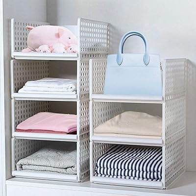 Wardrobe organizer storage box stacked plastic cupboard.. DIAYTAR NIGERIA: Your one-stop e-commerce destination with affordable prices and nationwide delivery in 5-8 days.