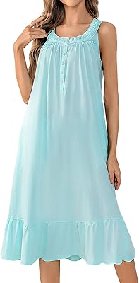 Soft cotton sleeveless nightgown for women, long buttoned nightgown for women, pajamas.. Experience the DIAYTAR difference with our vast product selection and delivery within 5-8 days.