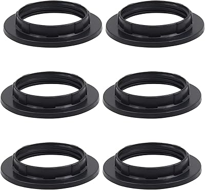 Yngia E27 Black Yngia Lamp Reduction Ring, E27 Lamp Support, twisted plastic lampshade adapter ring for E27 lamp, pack of 6.. DIAYTAR NIGERIA brings the nation's largest product catalog to your doorstep at prices you'll appreciate.