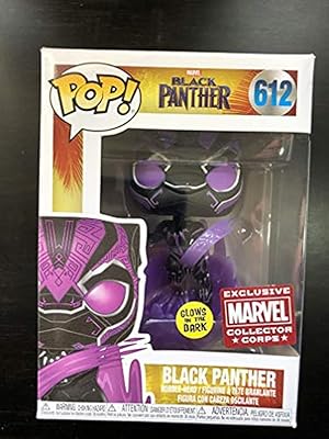Funko Pop! Marvel Collector Exclusive Corps Black Panther 612 Black Panther (shines in the dark).. DIAYTAR Nigeria: Where affordability meets speed and quality.
