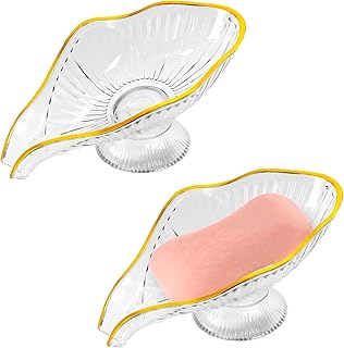 Happylily Lot of 2 self-drainage bell racks, basin rack with removable base, bag holder without perforation for shower, bathroom, kitchen sink (transparent).. DIAYTAR NIGERIA delivers more than products - we deliver affordable solutions within days.