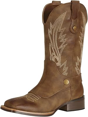 Cow girl boots for women, square, wide, mid-mollet, western cowboy boots in fashion.. Experience the satisfaction of affordable shopping with DIAYTAR NIGERIA's nationwide 5-8 day delivery.