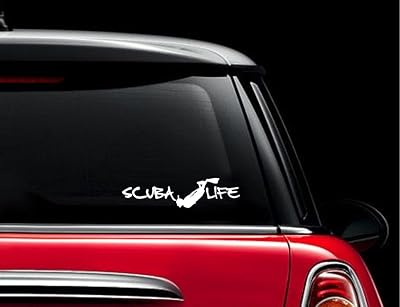 CCI Creative Concept Ideas Vinyl sticker for scuba diving | Cars, trucks, vans, laptop walls | White | 7.5 x 2.5 inches | CCI753.. DIAYTAR NIGERIA: Where thousands of products meet affordable prices and reliable 5-8 day delivery.
