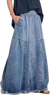 Long -relaxed long skirt for women with elastic waist and effiloche trapezius hem.. Discover the convenience of DIAYTAR NIGERIA's vast e-commerce platform with delivery in just 5-8 days.