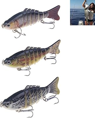 Set of cankout bar fishing lures, 3 multi-articulated hard water baits in salted water for freshwater and mariganeous water like a life that flows slowly.. DIAYTAR NIGERIA bridges the gap between desire and affordability with nationwide delivery in under 8 days.
