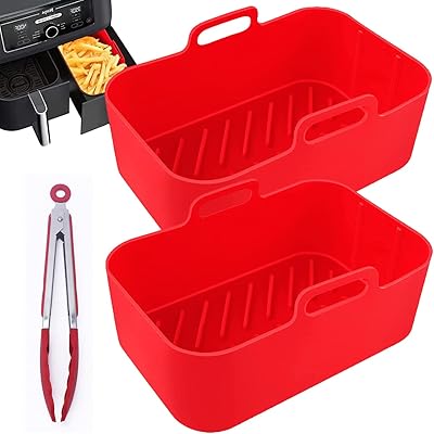 Silicone fitting for air fryer Rivatch Q - 2 pieces of bols in reusable food for food quality for air fryer, Basket accessories for replacement for ninja dual area dz201.. Your shopping needs fulfilled through DIAYTAR NIGERIA's extensive selection and nationwide delivery.
