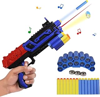 Wembley Blaster pistols with laser light and music, foam balls with 14 foam balls for guns, shooting toy for indoor and outdoor, toy musical pistol with battery for children 6 years old and more (blue).. From Lagos to Kano, DIAYTAR Nigeria delivers across Nigeria in days.