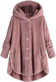 Faux fur hooded coat, long hooded button cloak available in large s-5xl sizes.. DIAYTAR NIGERIA: Your trusted marketplace that combines variety, affordability and reliable shipping.