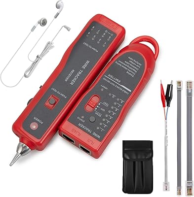 Beauty telephone wire tracker, LAN Multifunction interference network cable tracker for RJ11 RJ45 CAT5 CAT6 (Red).. DIAYTAR NIGERIA: Making quality products accessible to all Nigerians at affordable prices.