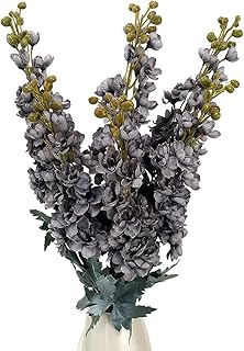 Set of 6 branches of false flowers delphinium in artificial silk.. DIAYTAR NIGERIA connects your desires with reality through our affordable e-commerce platform and quick delivery.