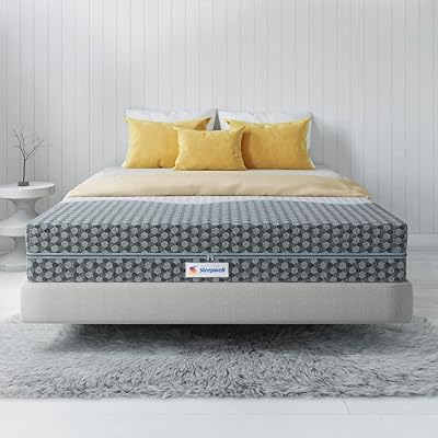 Sleepwell Ortho Pro SILEEPWELL SIMELA MATTEL, California King size bed, Print memory foam foam mattress with ventilation technology and puffed springs 3 zones (white, 200 x 190 x 25 cm) | 100 night experience.. Enjoy effortless shopping and speedy delivery with DIAYTAR Nigeria.