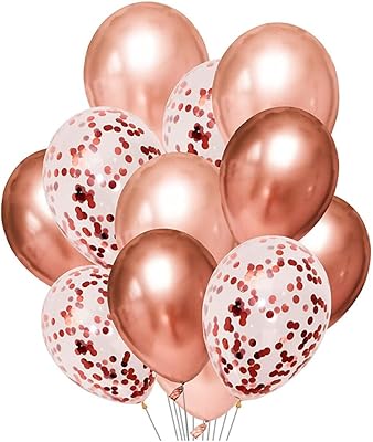 Propcycle pack of 10 balloons with pre-filled rose gold for women's birthday decorations, bachelor party and birthday party.. DIAYTAR NIGERIA transforms online retail with unbeatable prices and consistent delivery timeframes.
