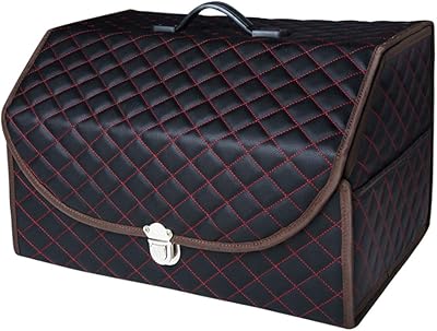 Removable leather grocery box for car with medium support (black, medium (50 x 33 x 30 cm))).. Shop the smart way with DIAYTAR NIGERIA's extensive selection and budget-friendly nationwide delivery.