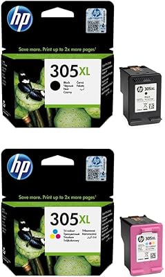 Set of 2 original cartridges for HP 305 XL Deskjet.. Experience retail convenience with DIAYTAR NIGERIA's comprehensive platform and 5-8 day nationwide shipping.