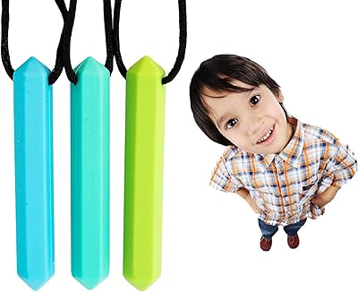 Chewing necklace, sensory chewing necklace, 3 pieces silicone chewing necklace for training and development, baby dentition toy that teeth and oral sensory anxiety for children's boys.. Embrace a new era of online shopping with DIAYTAR NIGERIA's extensive range and budget-friendly prices.
