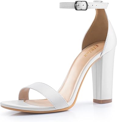 Ylax thick heeled sandals for women, black and silver, 4 -inch wedge sandals, open end with ankle bridle for weddings and end -of -year balls.. DIAYTAR NIGERIA: Redefining online shopping with unbeatable prices and consistent delivery times.