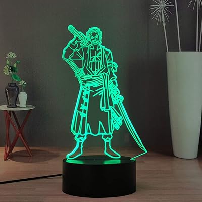 Laisinly Rororona Zoro 3D night light for children, Distance Led Distance Led USB Japanese anime, Desk lamp 7 colors, monkey lamp, Luffy birthday light for children/boys/fans/fans.. Discover endless possibilities with DIAYTAR NIGERIA's comprehensive catalog and reliable delivery service.