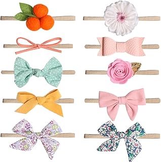 Miquan bands and knots for babies girls accessories for newborn hair (pack of 10 with different.. Shop with purpose at DIAYTAR NIGERIA, where your money goes further and delivery is always prompt.