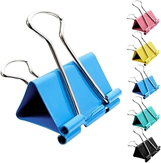 Assorted colors Large Folding Clips Bulldog Clips 41mm 51mm TRombones 30pcs.. DIAYTAR NIGERIA: Where quality meets accessibility with affordable prices and prompt shipping.