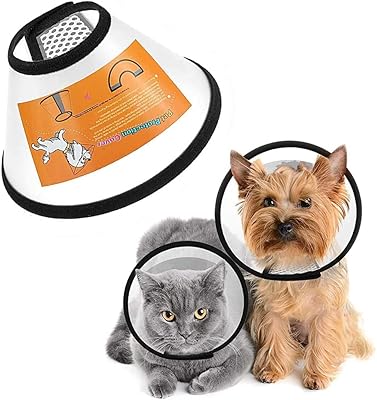 Momo Bear Small Conical Necklace for Pets, Conical Collar Adjustable ABS For Cats and Dogs, Round Anti-Murning Clear and Comfortable for Cats and Small Dogs, L.. DIAYTAR NIGERIA puts thousands of products at your fingertips with affordable prices and delivery within a week.
