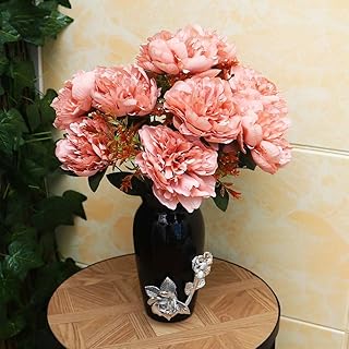 Yatai Lot of 2 artificial peonies of peonies for decoration - Bouquet of birthday flowers for house decoration, silk flowers for background decoration, false flowers for floral composition (peach).. Shop smart with DIAYTAR NIGERIA's vast selection and enjoy affordable shipping in just 5-8 days.