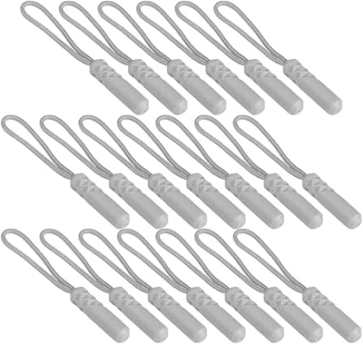 20 pieces chair trolleys replacement labels with zipper repair for clothing DIY backpack bag gray craftsmanship.. Shop from anywhere in Nigeria with DIAYTAR's extensive selection and budget-friendly shipping options.