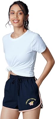 The Solid Store I Can Fly Short in navy blue cotton with graphics print for women and girls.. Discover the joy of online shopping with DIAYTAR NIGERIA's budget-friendly prices and reliable shipping.