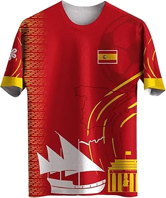 T-shirt of supporter of the Spanish National Football team, original color.. Discover unbeatable variety on DIAYTAR Nigeria — shop today, delivered this week.