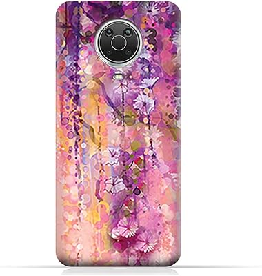 TPU phone case with purple flowers AMC Design Art for Nokia G20.. DIAYTAR NIGERIA: Where every shopping need is met with affordable prices and timely delivery.